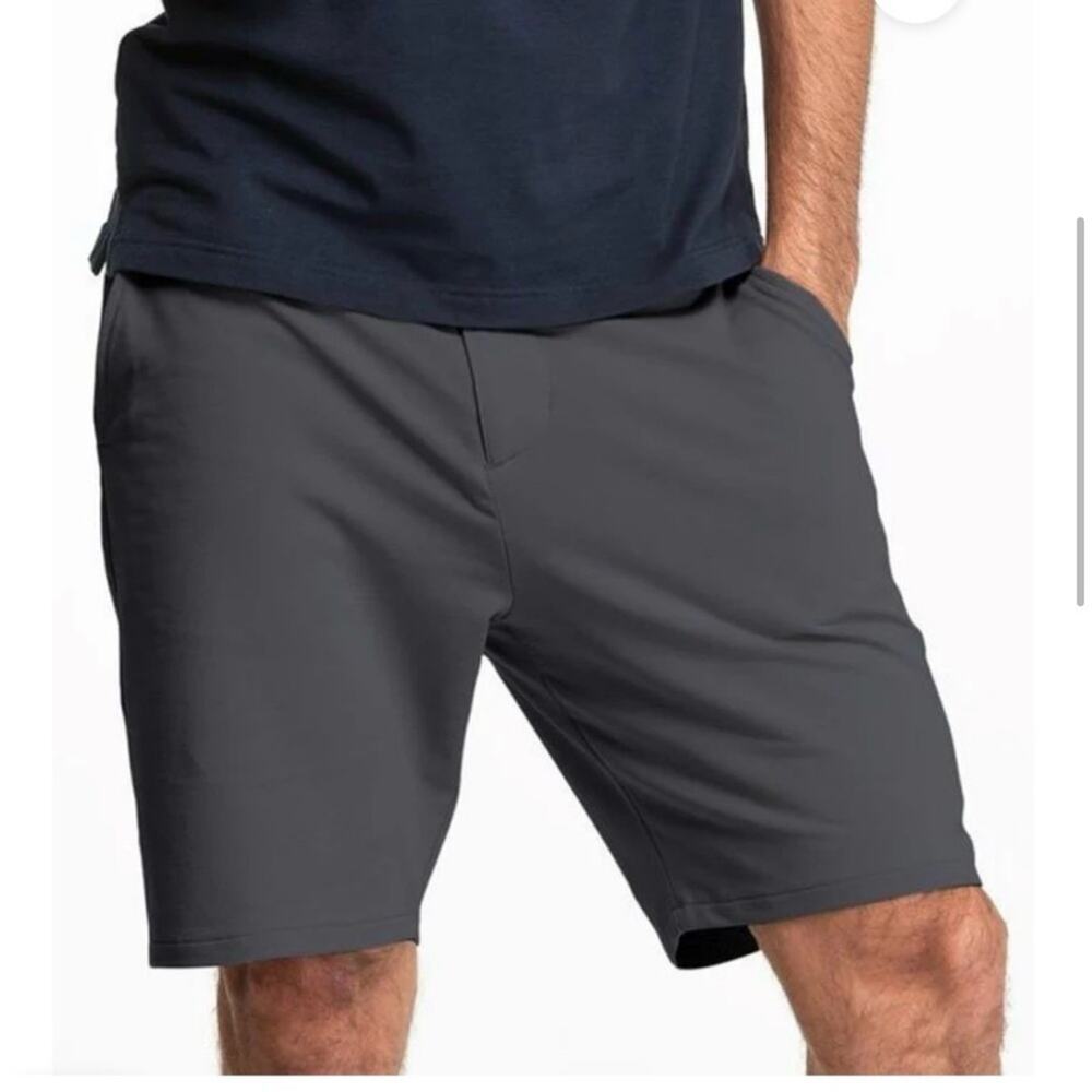 Swet Tailor Shorts Size 30 The Everyday Chino Jersey Grey Pockets Stretch‎ NEW